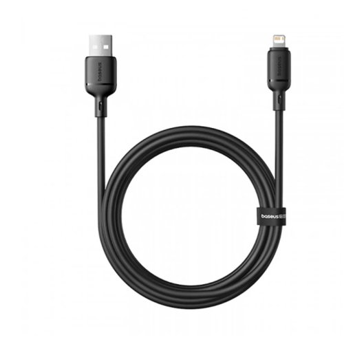 کابل فست شارژ USB به لایتنینگ باسئوس مدل Baseus Silky Series P10377702113-01 جریان 2.4 آمپر طول 2 متر با گارانتی 24 ماهه شرکتی
