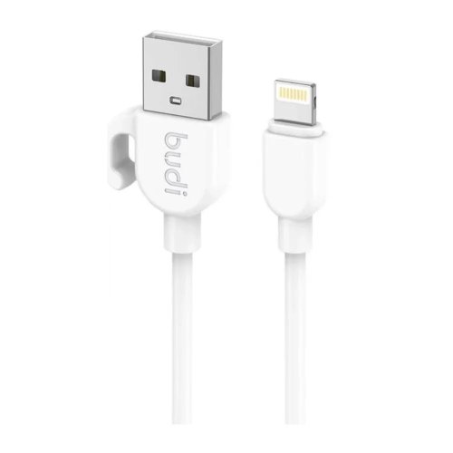 کابل فست شارژ USB به لایتنینگ بودی مدل Budi DC227L10W جریان 3 آمپر طول 1 متر با گارانتی ۱۸ ماهه شرکتی (۶ ماه تعویض)