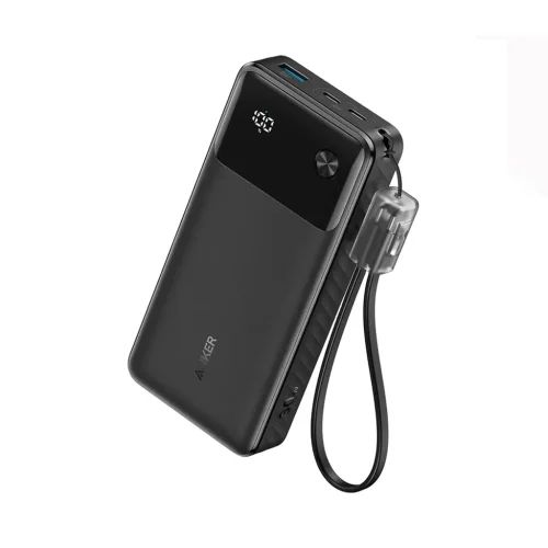 پاوربانک 20000 میلی آمپر انکر 30 وات مدل Anker A1384 به همراه کابل USB-C به USB-C با گارانتی 18 ماهه شرکتی