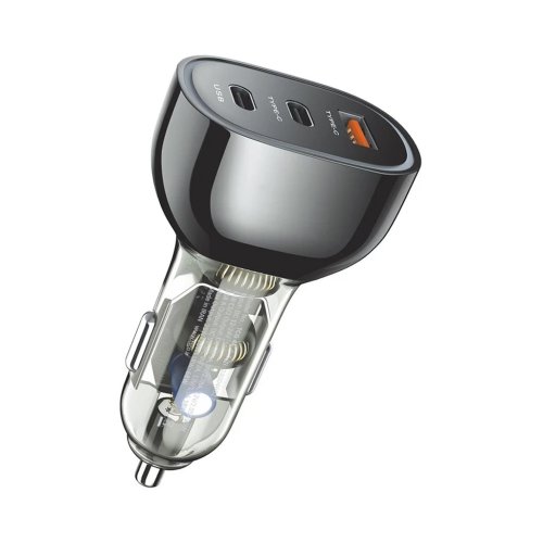 شارژر فندکی 68 وات تسکو مدل TSCO TCG 46 با 2 خروجی USB-C و 1 خروجی USB به همراه کابل USB به USB-C با گارانتی 12 ماهه شرکتی