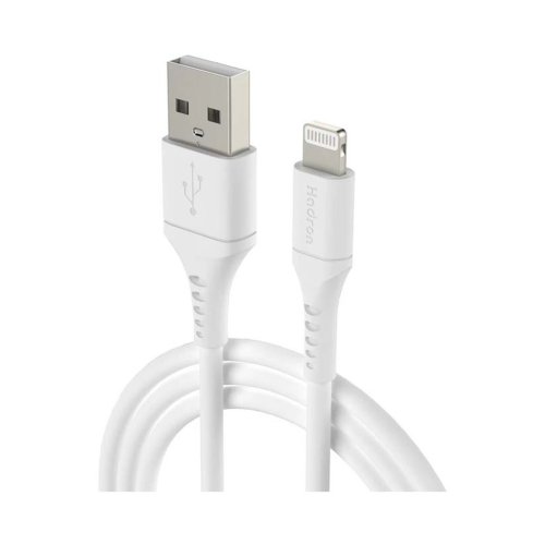 کابل شارژ USB به لایتنینگ هادرون مدل Hadron HTC-A-L01 جریان 2.4 آمپر طول 1 متر با گارانتی 12 ماهه شرکتی