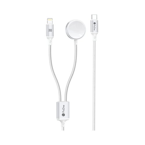کابل شارژ USB-C به شارژر مغناطیسی ساعت هوشمند و لایتنینگ پرووان مدل ProOne PWL835 توان 27 وات طول 1.2 متر با گارانتی 12 ماهه شرکتی