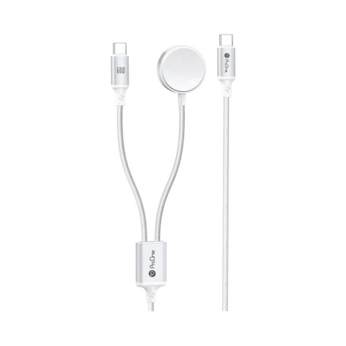 کابل شارژ USB-C به شارژر مغناطیسی ساعت هوشمند و USB-C پرووان مدل ProOne PWL830 توان 60 وات طول 1.2 متر با گارانتی 12 ماهه شرکتی