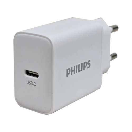 شارژر دیواری 30 وات فیلیپس مدل Philips DLP5312 با یک خروجی USB-C به همراه کابل USB-C با گارانتی 24 ماهه شرکتی