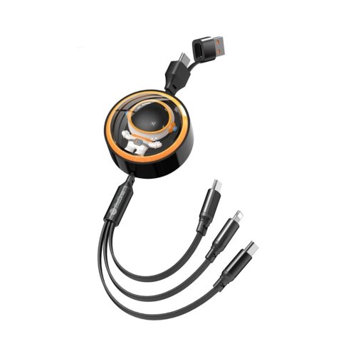 کابل تبدیل USB به USB-C / microUSB / لایتنینگ پرووان مدل ProOne SKY Series PCC128R توان 100 وات طول 1.2 متر با گارانتی 12 ماهه شرکتی
