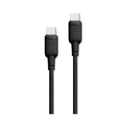 کابل شارژ USB-C به USB-C فیلیپس مدل Philips DLC6541C توان 60 وات طول 1.2 متر با گارانتی 24 ماهه شرکتی