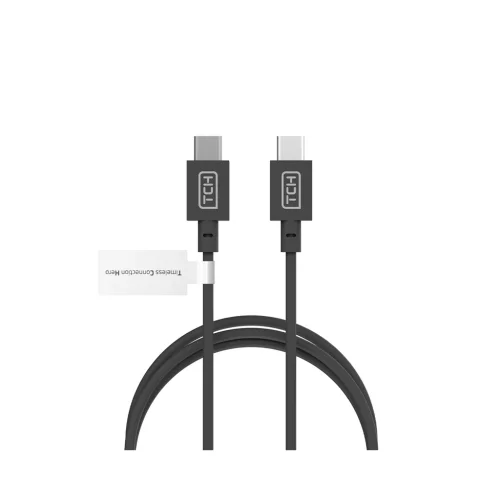 کابل شارژ USB-C به USB-C تی سی اچ مدل TCH CB100CTC توان 60 وات جریان 3 آمپر طول 1 متر با گارانتی 18 ماهه شرکتی
