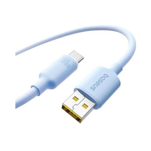 کابل فست شارژ USB به USB-C باسئوس مدل Baseus Foamed Silicone E042680 توان 100 وات طول 1 متر با گارانتی 24 ماهه شرکتی