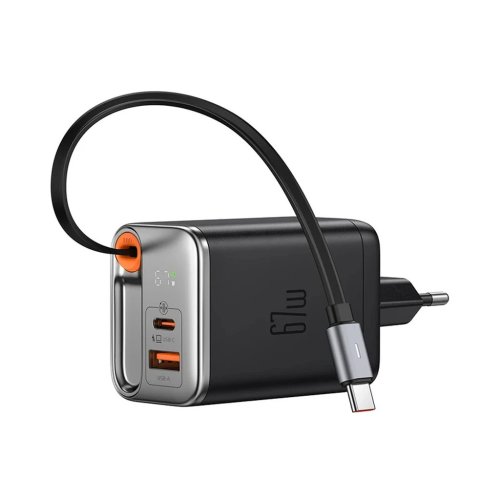 شارژر دیواری 67 وات مک دودو مدل Mcdodo CH-4100 با 1 خروجی USB-C و 1 خروجی USB به همراه کابل متصل USB-C با گارانتی 18 ماهه شرکتی