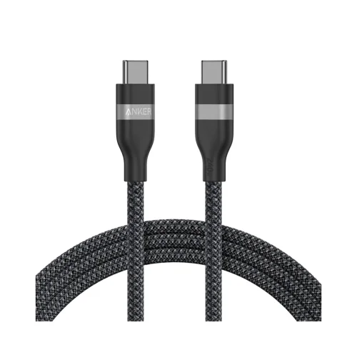 کابل شارژ کنفی USB-C به USB-C انکر مدل Anker A82E2H12 توان ۲۴۰ وات طول 1.8 متر با گارانتی 18 ماهه شرکتی