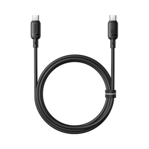 کابل فست شارژ USB-C به USB-C باسئوس مدل Baseus Silky Series توان 100 وات طول 1 متر با گارانتی 24 ماهه شرکتی