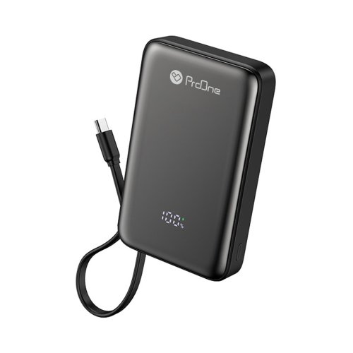 پاوربانک بی‌ سیم 10000 میلی آمپر پرووان 20 وات مدل ProOne Power Core PPB5123 به همراه 1 کابل متصل USB-C با گارانتی 12 ماهه شرکتی